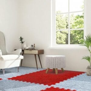 Thảm Xốp Nỉ Ghép Trải Sàn 60x60cm Đỏ Xám Không Họa TiếtThảm Xốp Nỉ Ghép Trải Sàn 60x60cm Đỏ Xám Không Họa Tiết