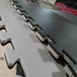 Thảm Tập Võ 1x1m Dày 3cm EVA Đen – Xám 2 MặtThảm Xốp Trải Sàn 1mx1m