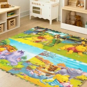 Thảm Xốp Ghép Tranh Ngộ Nghĩnh 60x60cm – 10mm Gấu PoohThảm Xốp Ghép Tranh Gấu Pooh 60x60cm Dày10mm