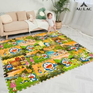 Thảm Xốp Ghép Tranh 42x42cmx10mm Mèo Máy DoraemonThảm Xốp Ghép Tranh Ngộ Nghĩnh 42x42cm Mèo Máy Doraemon