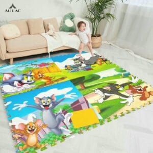 Thảm Xốp Ghép Tranh Tom Và Jerry 60x60cmx10mmThảm Xốp Ghép Tranh Tom Và Jerry 60x60cmx10mm